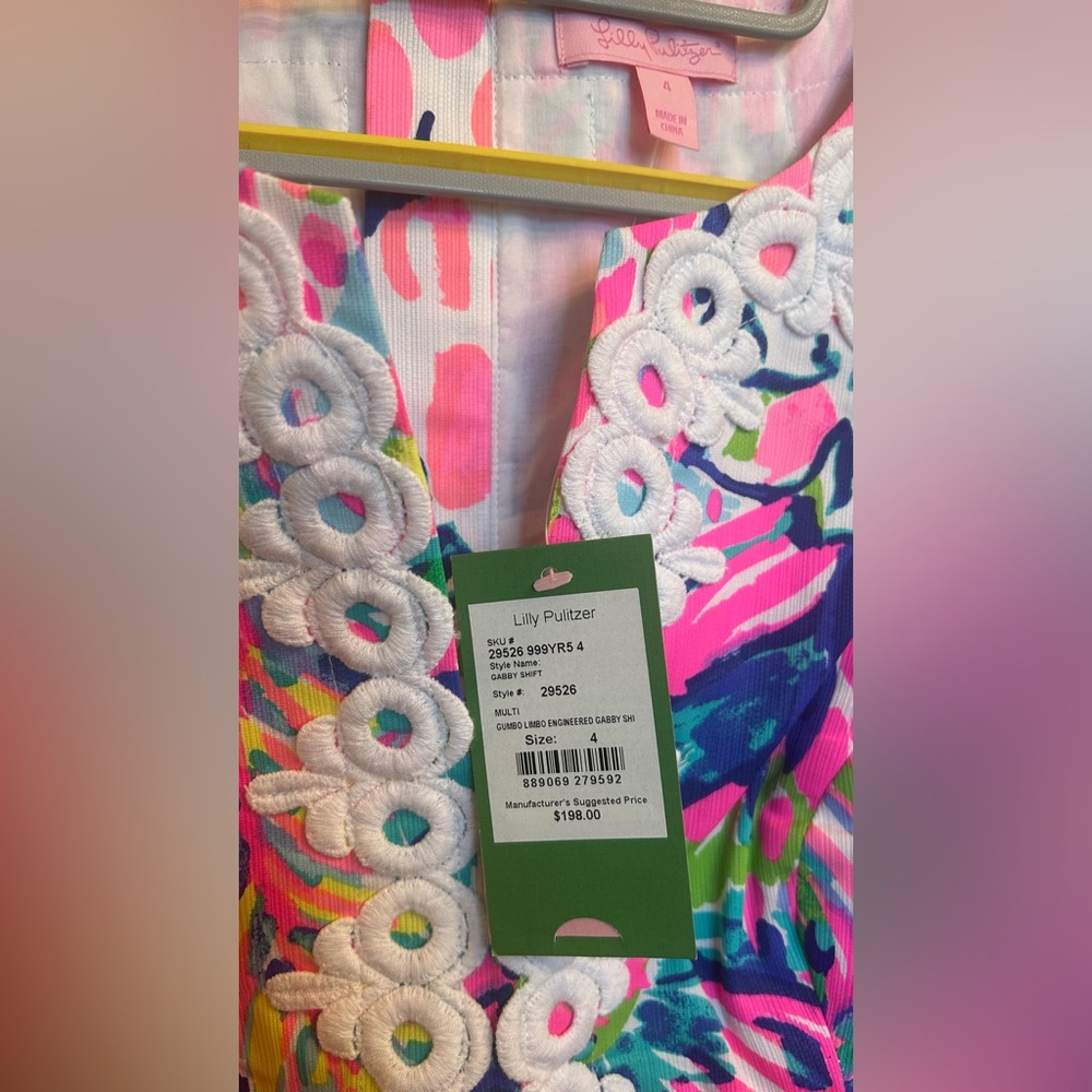 Lilly Pulitzer NWT Gabby Shift Dress in Gumbo Limbo - Picture 2 of 4